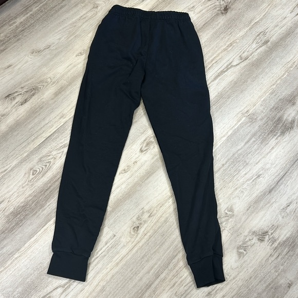 Champion Black Signature Logo Tapered Jogger Sweatpants with Elastic Cuffs / S - Picture 2 of 5